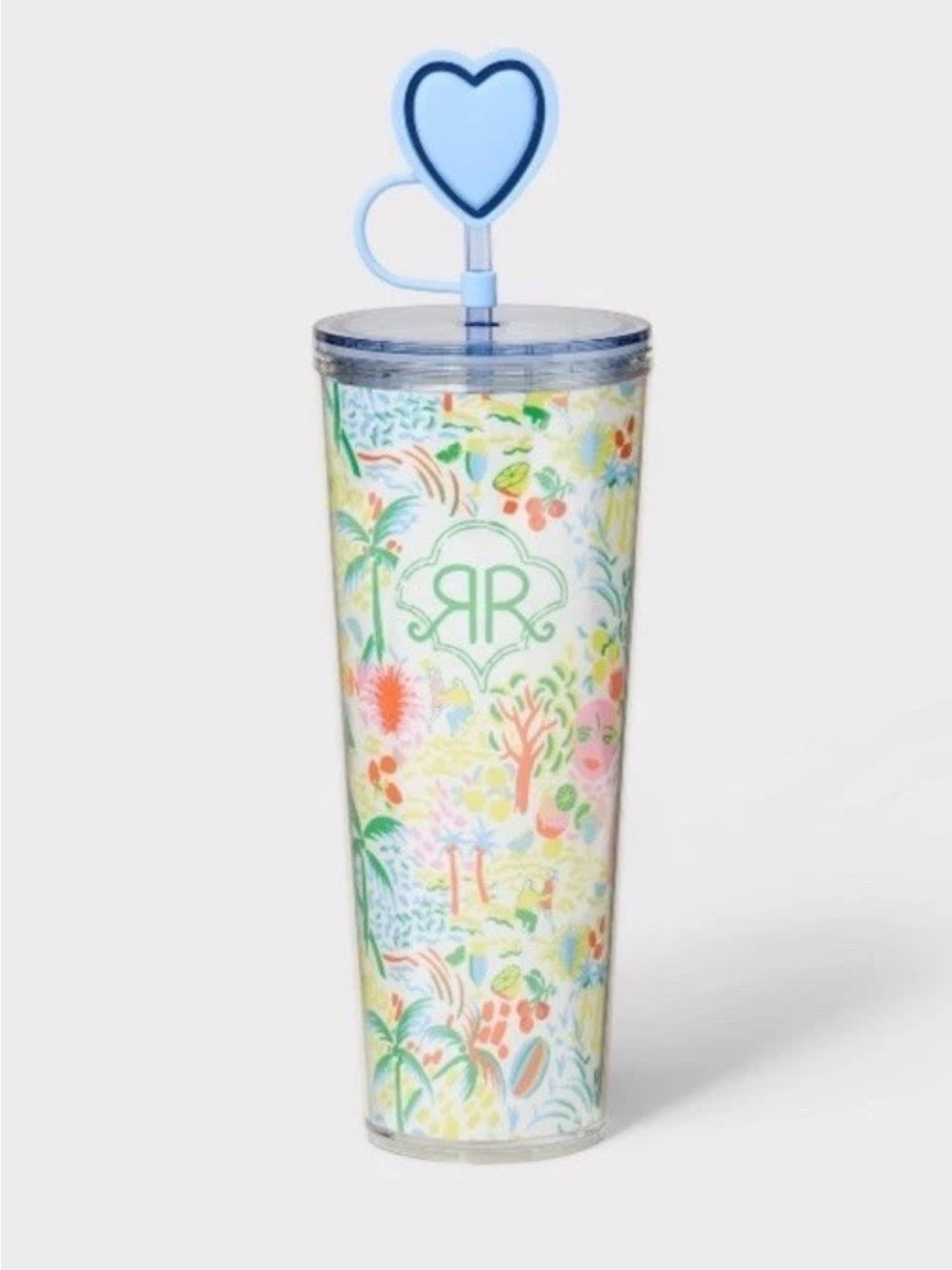 Roller Rabbit x Target 24oz Vacation Tritan Hydration Tumbler White Blue